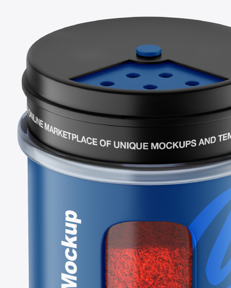 Matte Spice Jar w  Paprika Mockup PSD #3