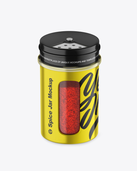 Metallic Spice Jar w/ Paprika Mockup