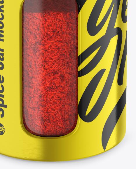 Metallic Spice Jar w  Paprika Mockup PSD #1