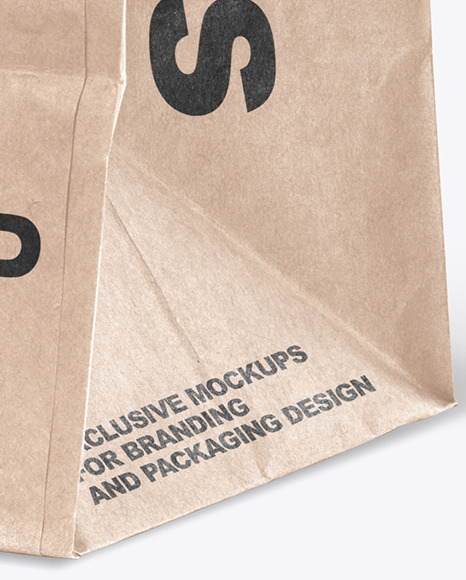 Kraft Paper Shopping Bag Mockup PSD #6
