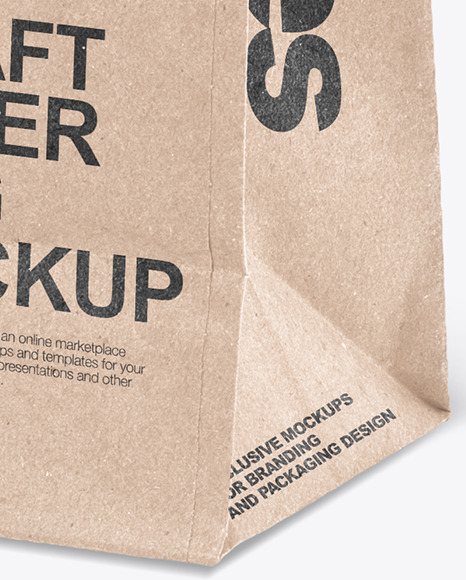 Kraft Paper Shopping Bag Mockup PSD #6