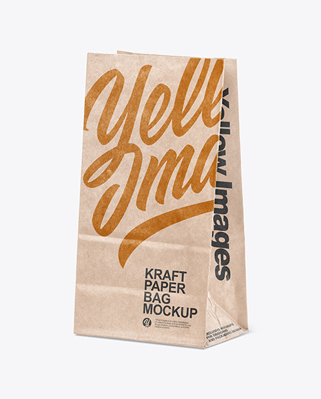 Kraft Paper Shpping Bag Mockup PSD #2