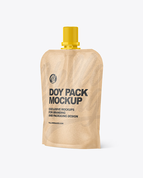 Kraft Paper Doy Pack Mockup