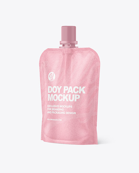Kraft Paper Doy Pack Mockup PSD #2