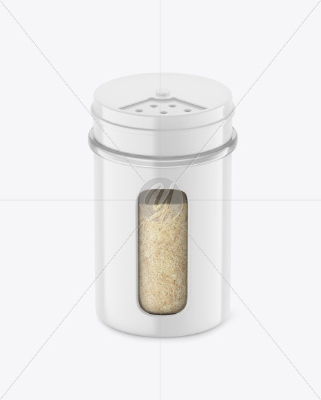 Glossy Spice Jar w  Granulated Garlic Mockup PSD #1