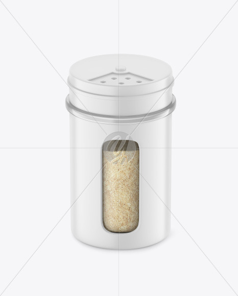 Matte Spice Jar w  Granulated Garlic Mockup PSD #1