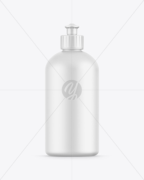 Plastic Bottle with Push Pull Cap Mockup PSD #1