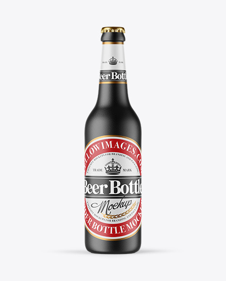 Ceramic Beer Bottle Mockup PSD #4