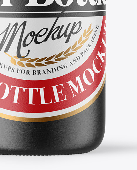 Ceramic Beer Bottle Mockup PSD #6