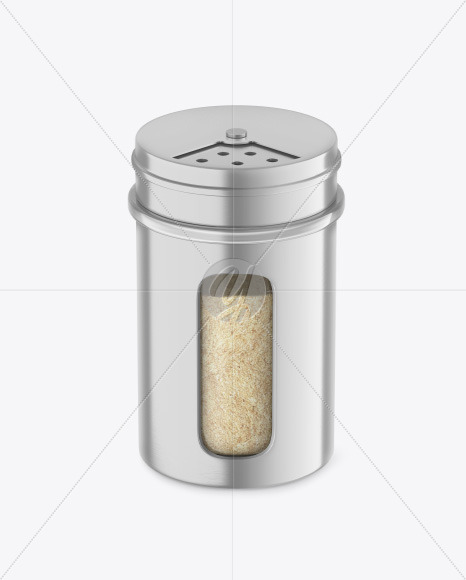 Metallic Spice Jar w  Granulated Garlic Mockup PSD #1