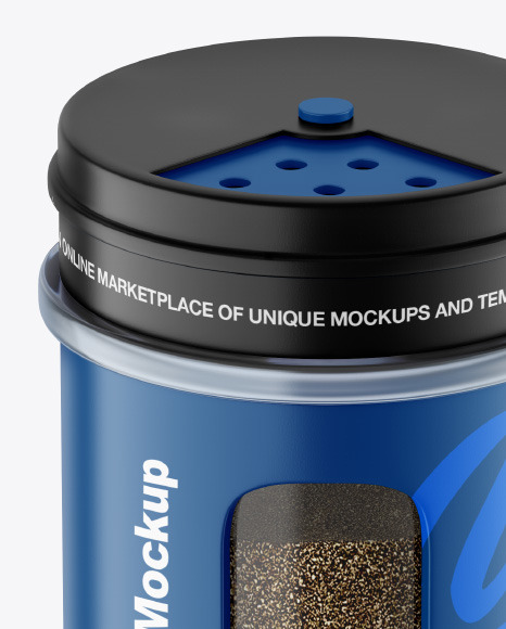 Matte Spice Jar w  Black Pepper Mockup PSD #2