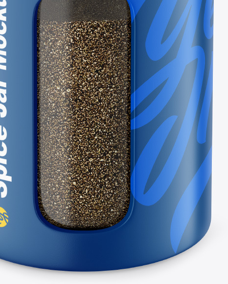 Matte Spice Jar w  Black Pepper Mockup PSD #1
