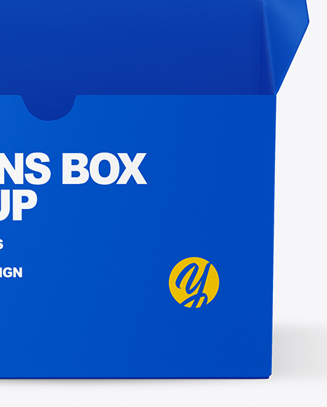 Paper Box with Crayons Mockup Paper Box with Crayons Mockup