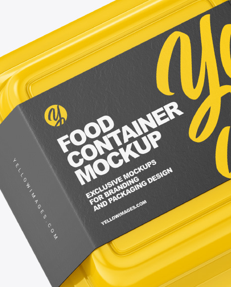 Three Glossy Food Container Mockup PSD #1