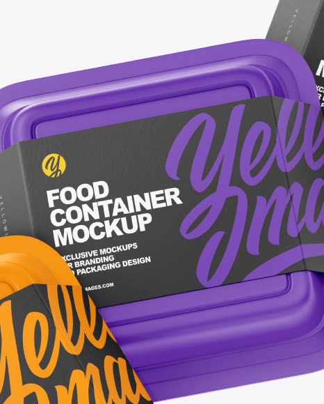 Three Matte Food Container Mockup PSD #2