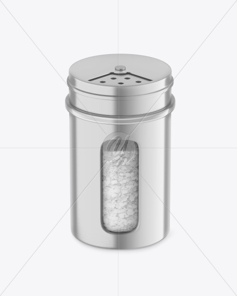 Metallic Spice Jar w Salt Mockup PSD #3