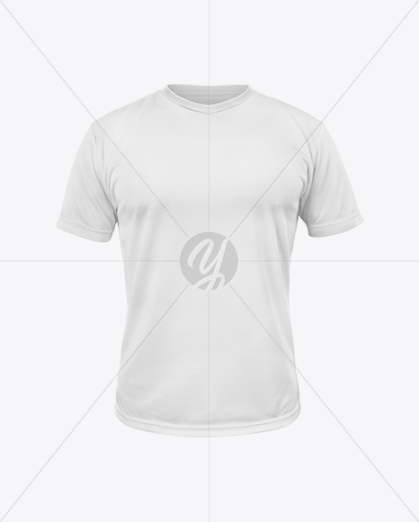 T Shirt with V neck Mockup   Front View PSD #3