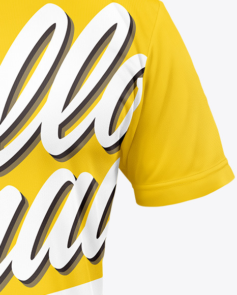 T Shirt with V neck Mockup   Front View PSD #1