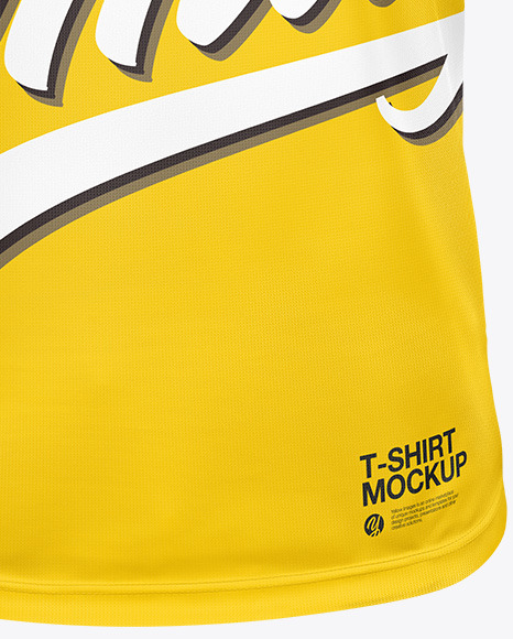 T Shirt with V neck Mockup   Front View PSD #5