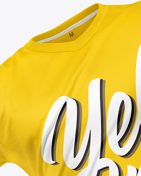 T Shirt V neck Mockup   Front View PSD #2