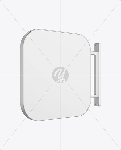 Metallic Signboard Mockup PSD #3