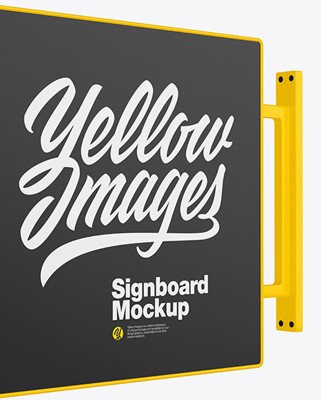 Signboard Mockup PSD #4