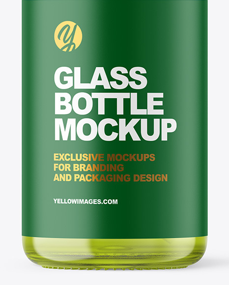 Color Glass Cosmetic Bottle with Pump Mockup Color Glass Cosmetic Bottle with Pump Mockup