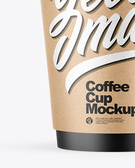 Kraft Coffee Cup w  Splash Mockup PSD #1
