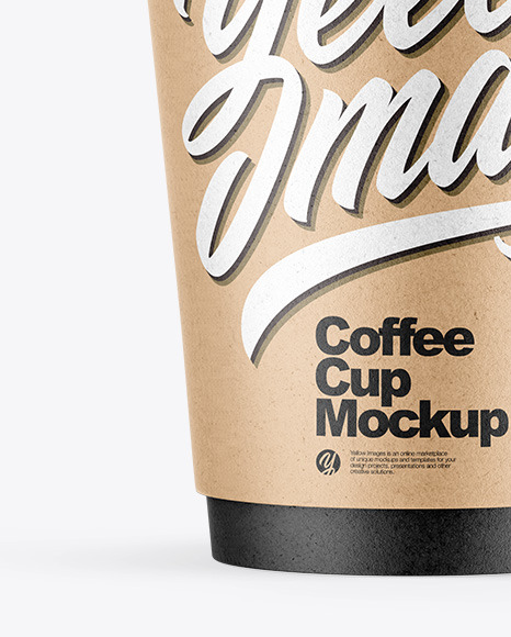 Kraft Coffee Cup w  Splash Mockup PSD #1