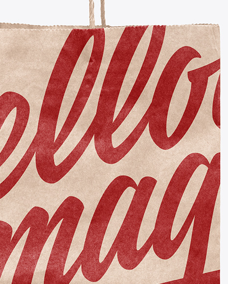 Kraft Paper Shopping Bag Mockup PSD #6