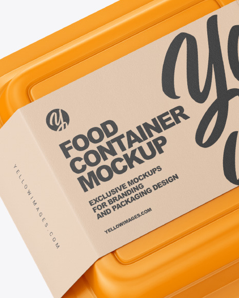 Three Matte Food Containers w/ Kraft Labels Mockup Three Matte Food Containers w/ Kraft Labels Mockup