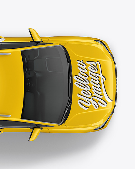 Electric Crossover SUV Mockup - Top View