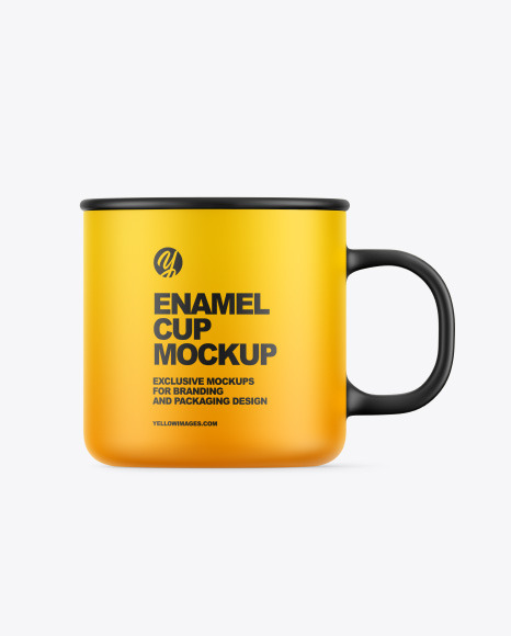 Matte Enamel Cup Mockup