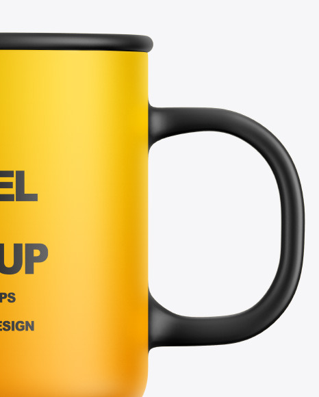 Matte Enamel Cup Mockup PSD #2