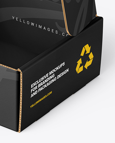 Opened Paper Mailing Box Mockup PSD #6
