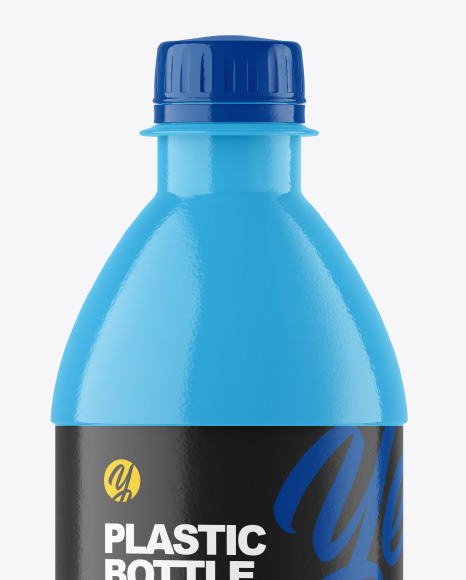 Glossy Plastic Bottle Mockup PSD #2