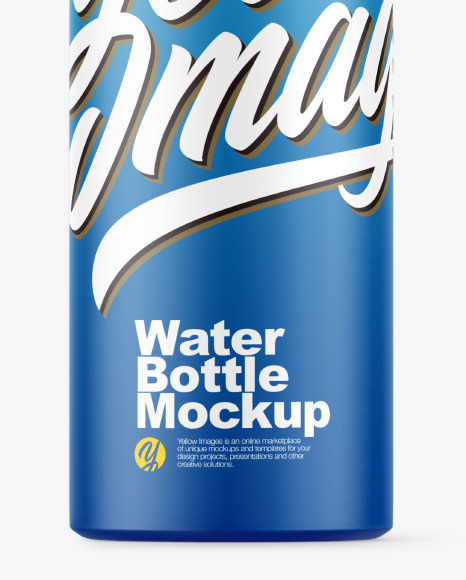 Matte Water Bottle Mockup PSD #1