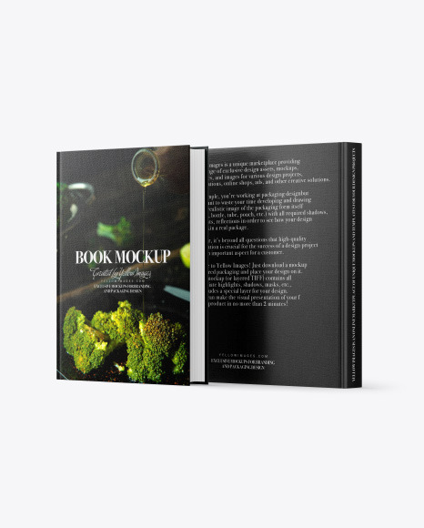 Two Books w  Fabric Cover Mockup PSD #2