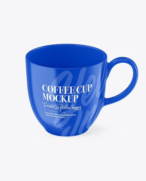 Glossy Coffee Cup Mockup