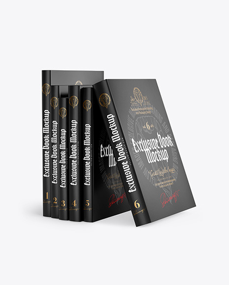 Hardcover Books Mockup