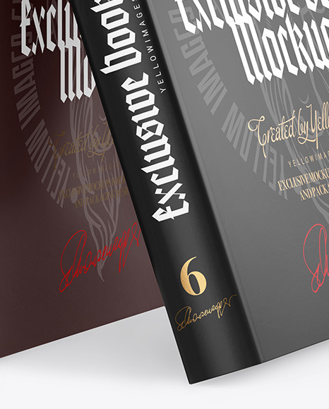 Hardcover Books Mockup PSD #7