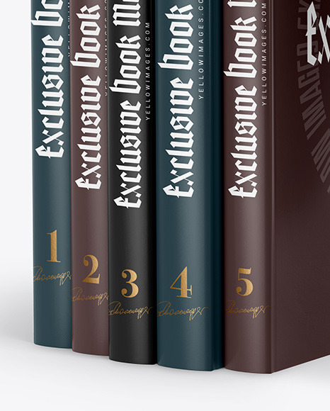 Hardcover Books Mockup PSD #5