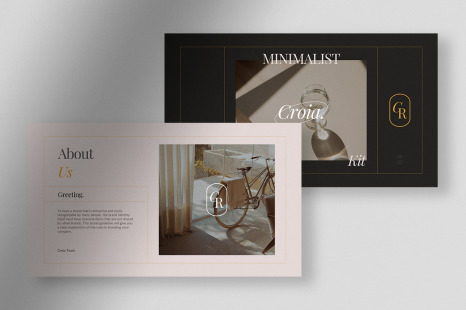 Croía - Gray Sand Minimalist Line Brand Kit Presentation