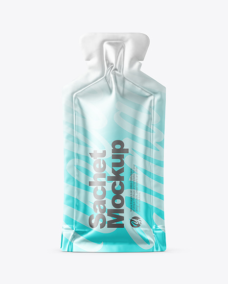 Metallic Sachet Mockup