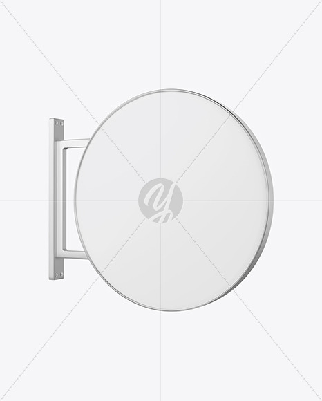 Metallic Signboard Mockup PSD #3