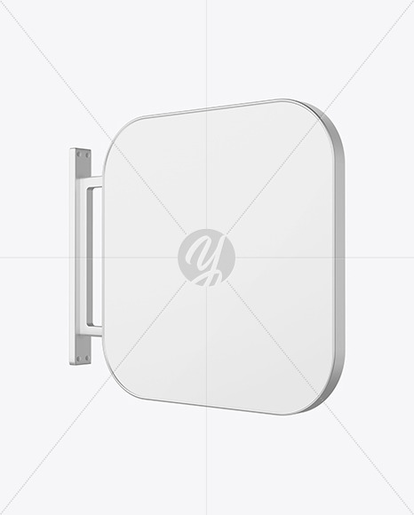 Metallic Signboard Mockup PSD #3