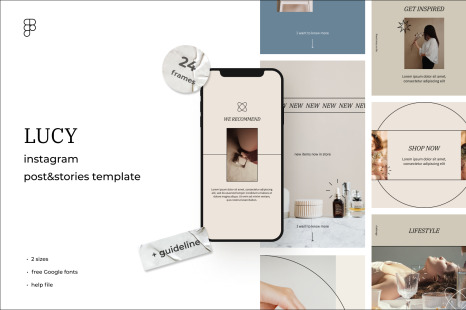 Lucy - Instagram Post&amp;Stories Template