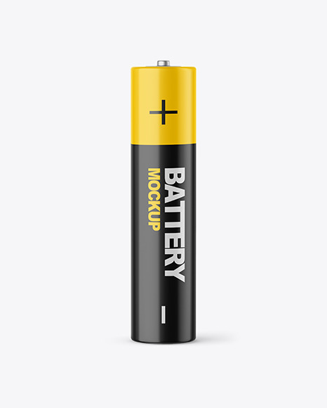 Glossy AAA Battery Mockup