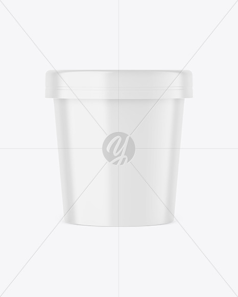 Matte Ice Cream Cup Mockup PSD #3