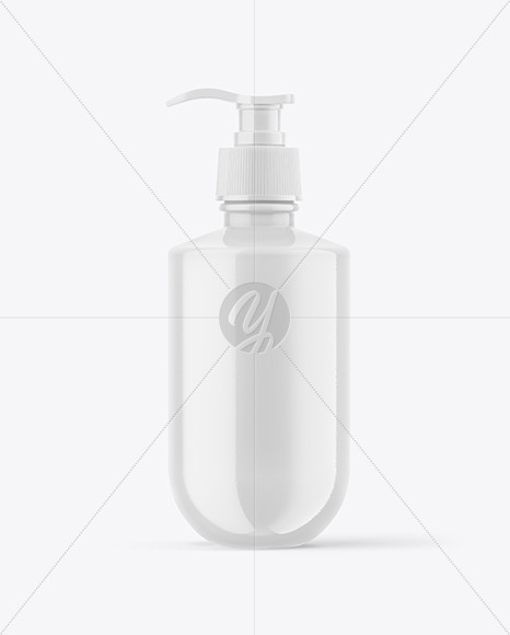 Glossy Plastic Bottle Mockup PSD #3